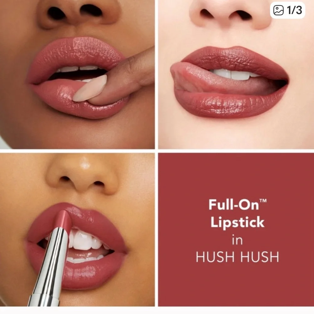 New! Buxom Full-On Satin Lipstick in Hush Hush